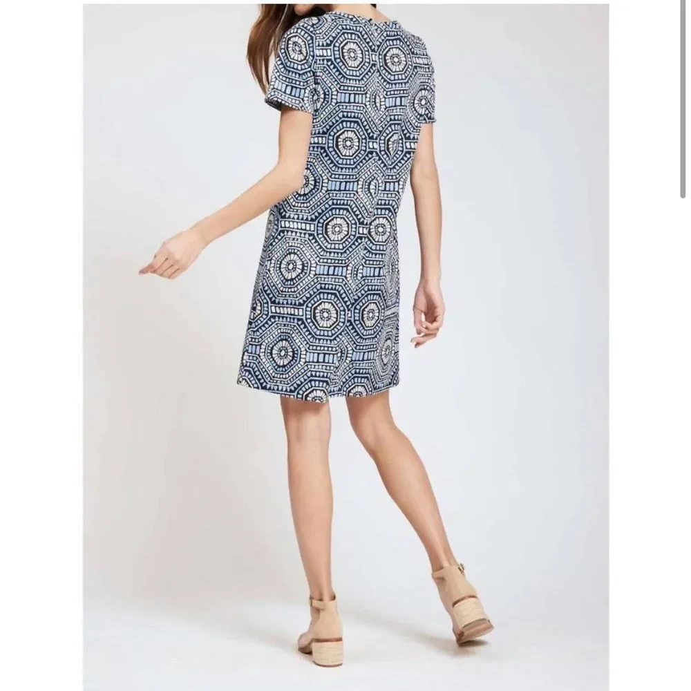 TYLER BOE Morgan Jacquard Dress in Hydro Size Small - Picture 2 of 7